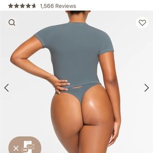 SKIMS COTTON JERSEY T-SHIRT | KYANITE  size small